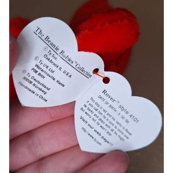 Ty Beanie Babies Rover Red Dog #4101 DOB:05/03/96 Vintage - Picture 7 of 11